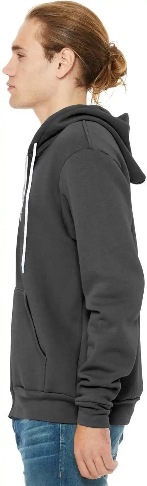 Bella + Canvas 3739 Unisex Sponge Fleece Full Zip Hoodie Asphalt