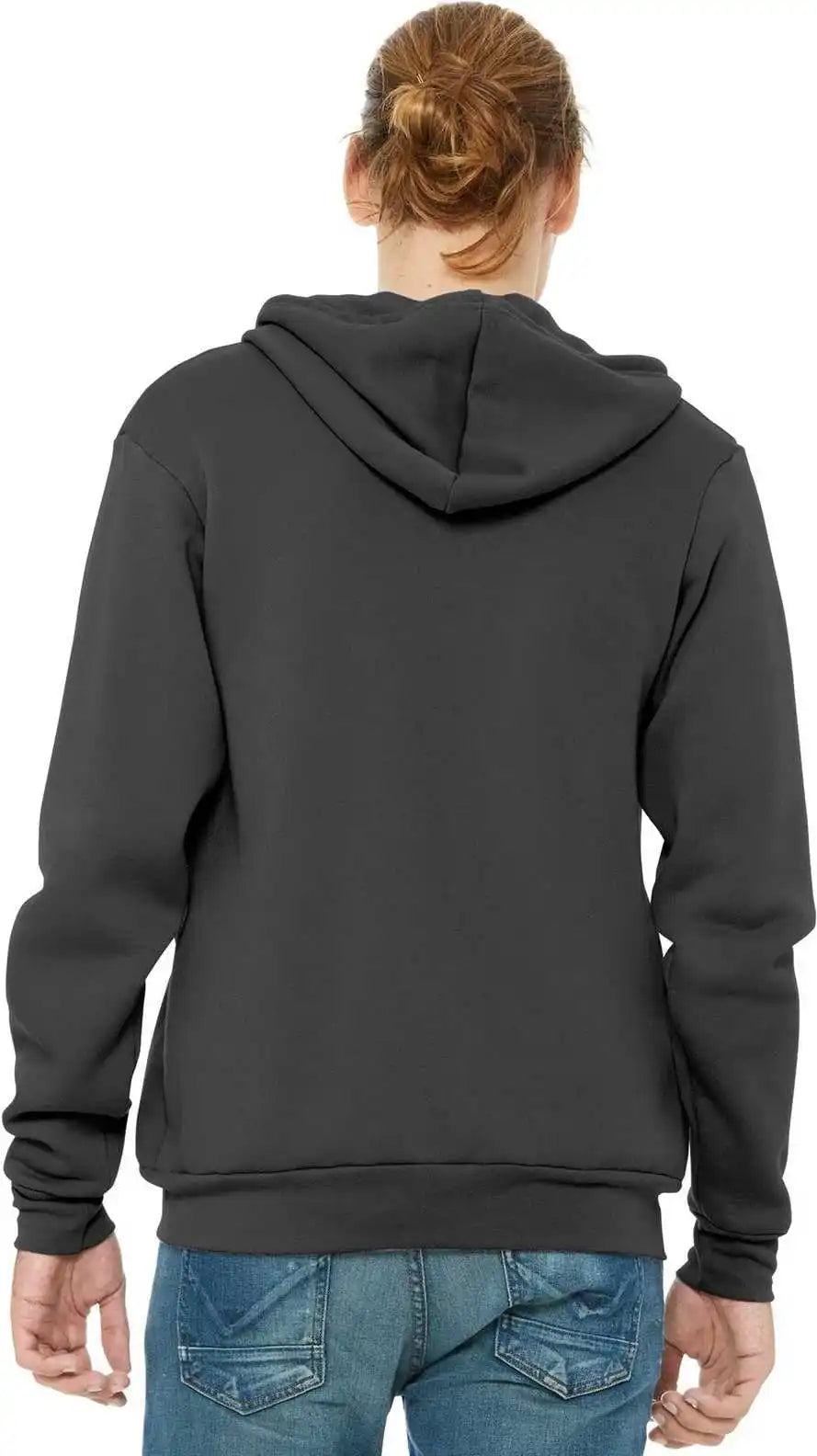 Bella + Canvas 3739 Unisex Sponge Fleece Full Zip Hoodie Asphalt