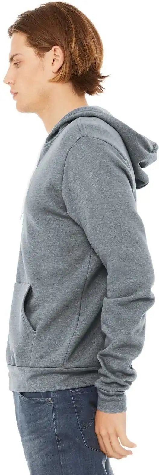 Bella + Canvas 3739 Unisex Sponge Fleece Full Zip Hoodie Athletic Heather