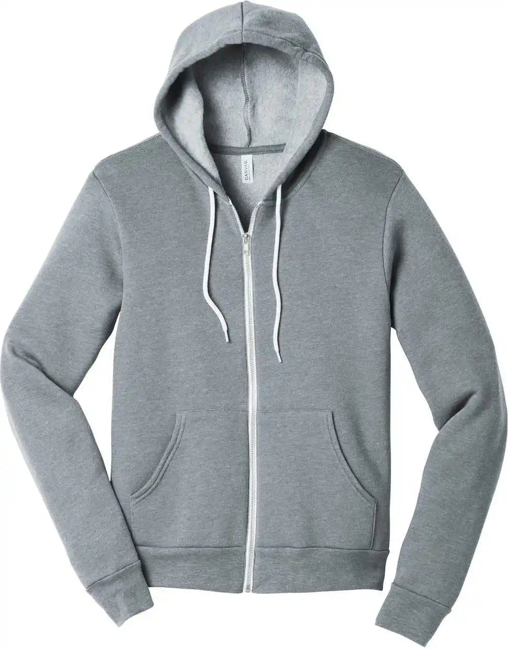 Bella + Canvas 3739 Unisex Sponge Fleece Full Zip Hoodie Athletic Heather