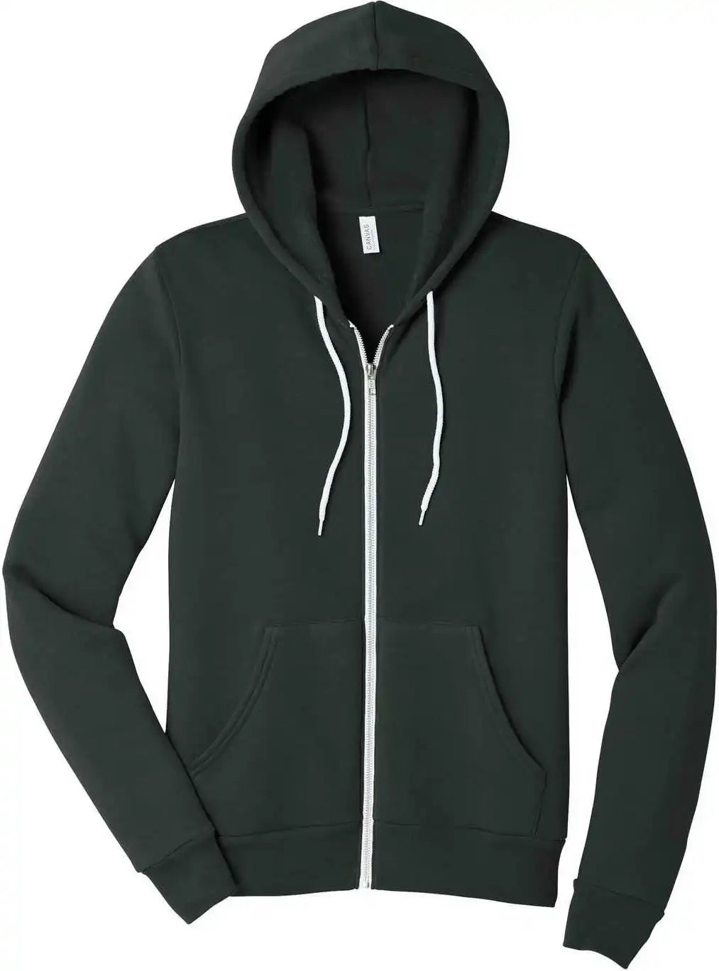 Bella + Canvas 3739 Unisex Sponge Fleece Full-zip Hoodie - Dark Gray