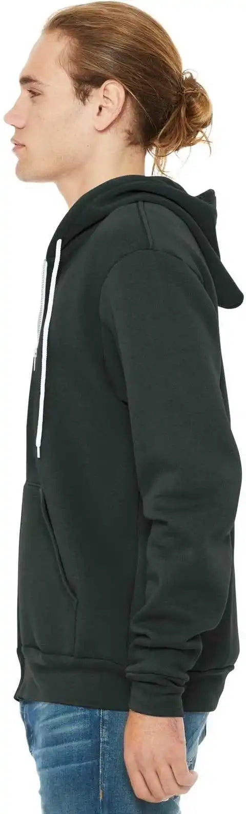 Bella + Canvas 3739 Unisex Sponge Fleece Full-zip Hoodie - Dark Gray