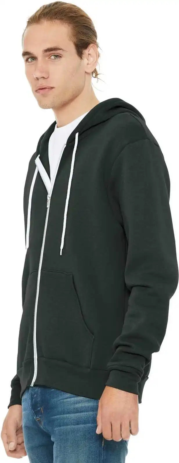 Bella + Canvas 3739 Unisex Sponge Fleece Full-zip Hoodie - Dark Gray