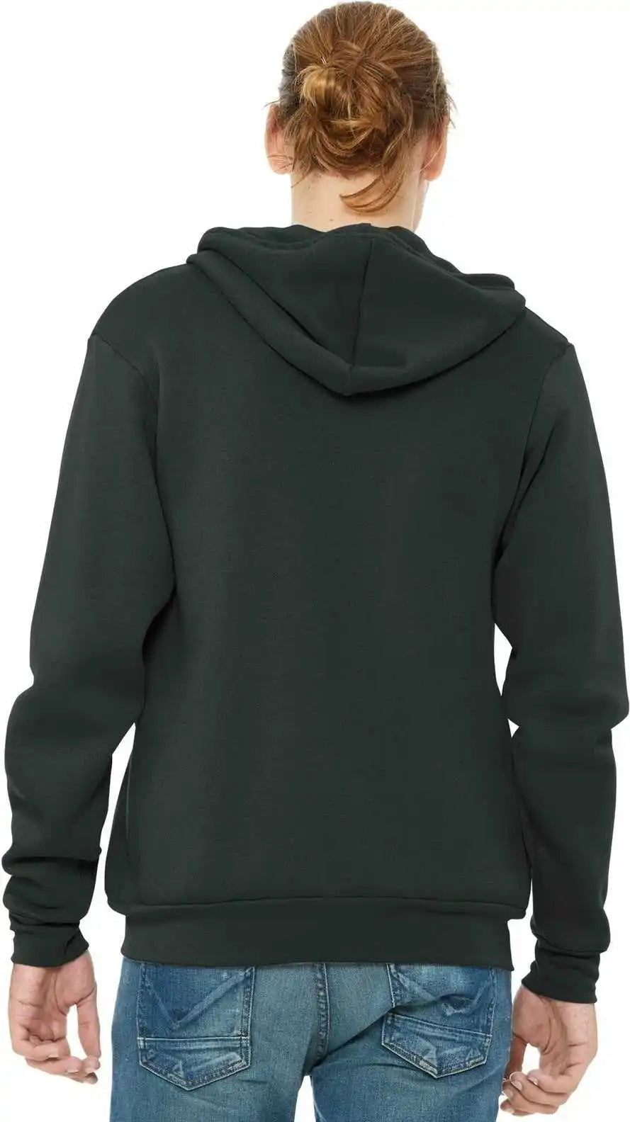 Bella + Canvas 3739 Unisex Sponge Fleece Full-zip Hoodie - Dark Gray