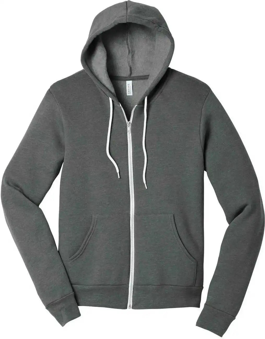 Bella + Canvas 3739 Unisex Sponge Fleece Full Zip Hoodie Deep Heather
