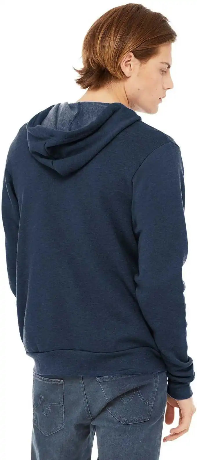 Bella + Canvas 3739 Unisex Sponge Fleece Full-zip Hoodie - Heather Navy