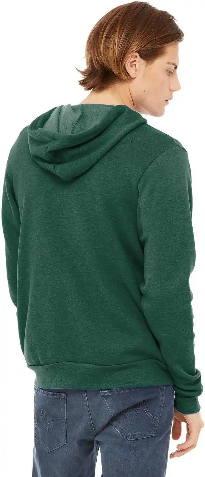 Bella + Canvas 3739 Unisex Sponge Fleece Full-zip Hoodie - Heather Forest