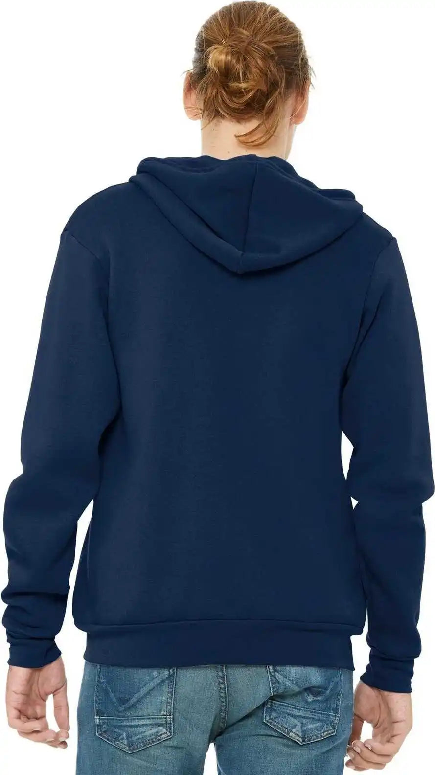 Bella + Canvas 3739 Unisex Sponge Fleece Full Zip Hoodie Navy