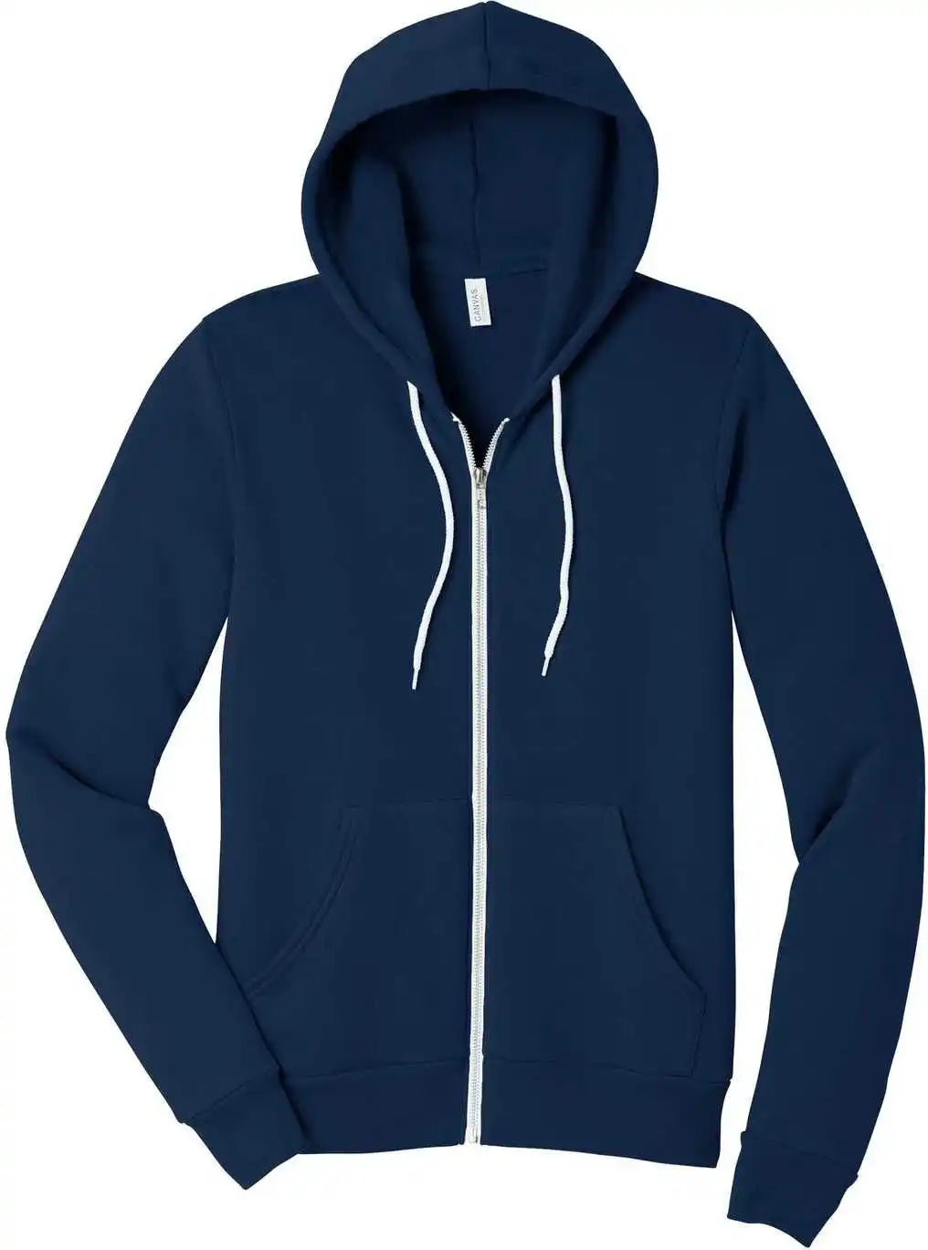 Bella + Canvas 3739 Unisex Sponge Fleece Full Zip Hoodie Navy