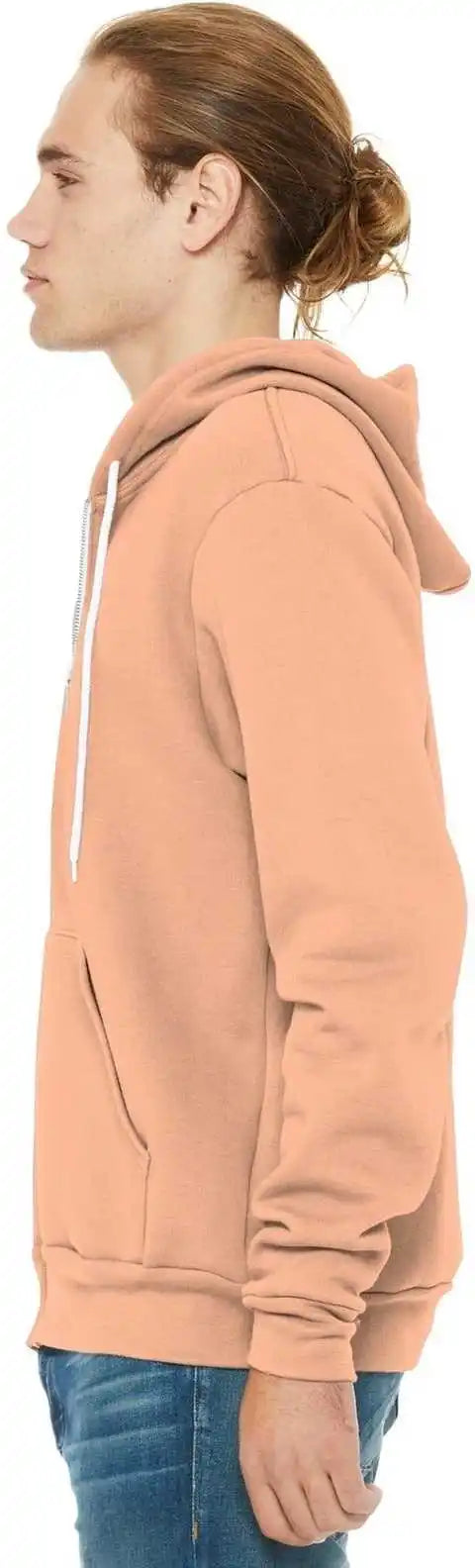 Bella + Canvas 3739 Unisex Sponge Fleece Full-zip Hoodie - Peach