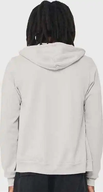 Bella + Canvas 3739 Unisex Sponge Fleece Full Zip Hoodie Silver
