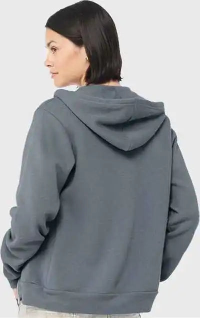 Bella + Canvas 3739 Unisex Sponge Fleece Full Zip Hoodie Steel Blue