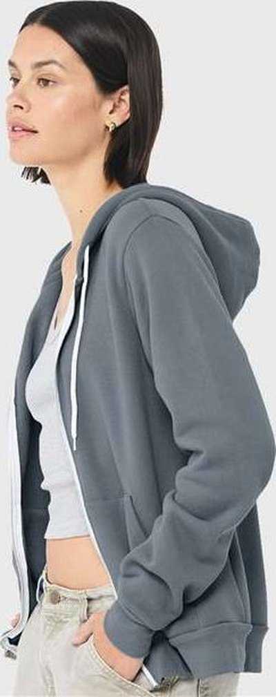 Bella + Canvas 3739 Unisex Sponge Fleece Full-zip Hoodie - Steel Blue