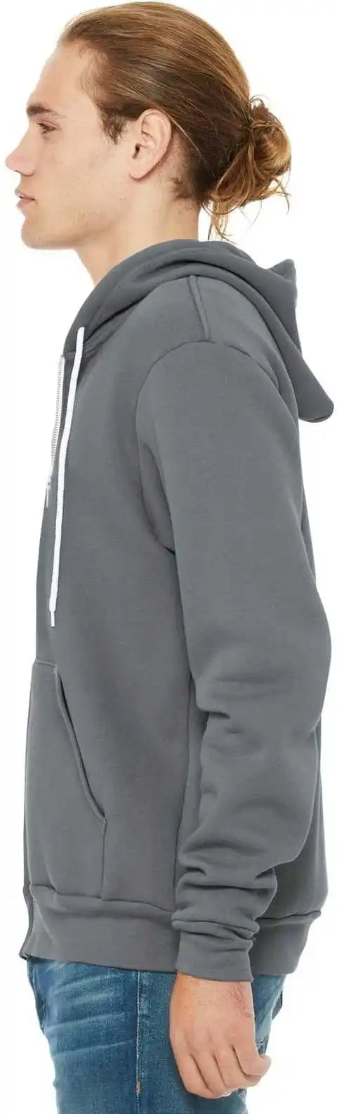 Bella + Canvas 3739 Unisex Sponge Fleece Full-zip Hoodie - Storm