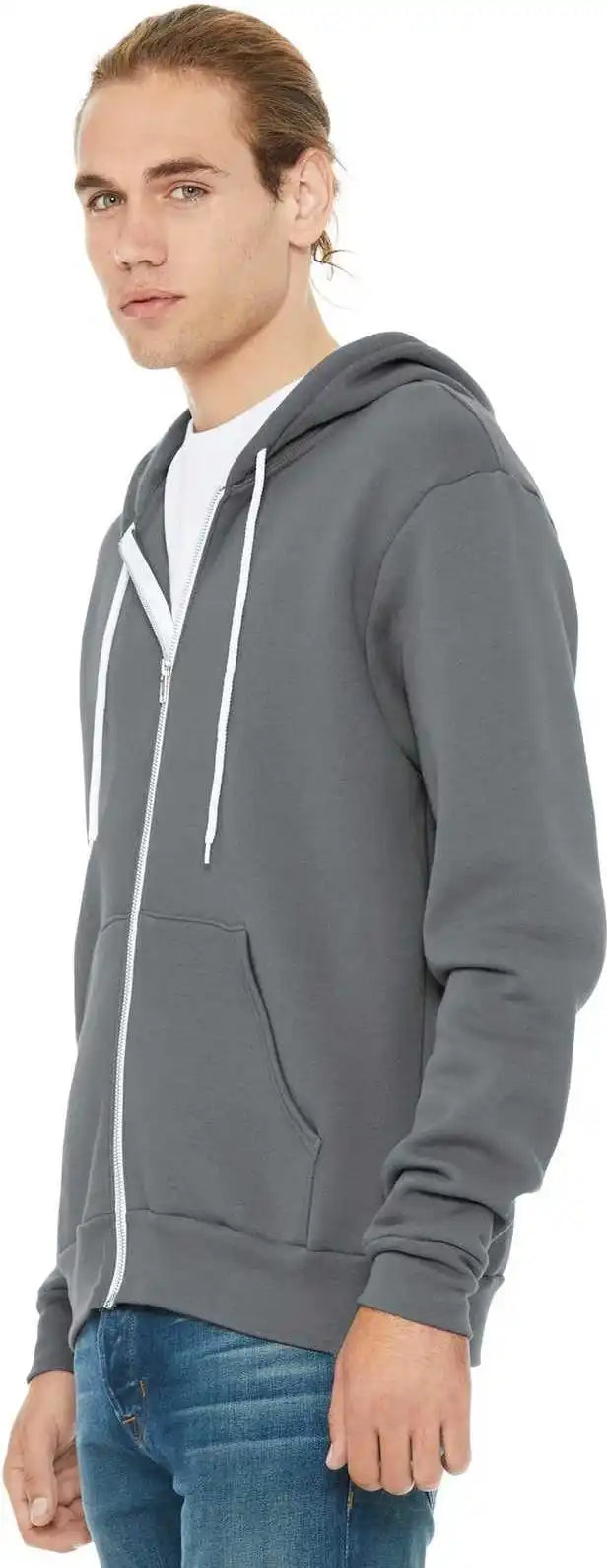 Bella + Canvas 3739 Unisex Sponge Fleece Full-zip Hoodie - Storm