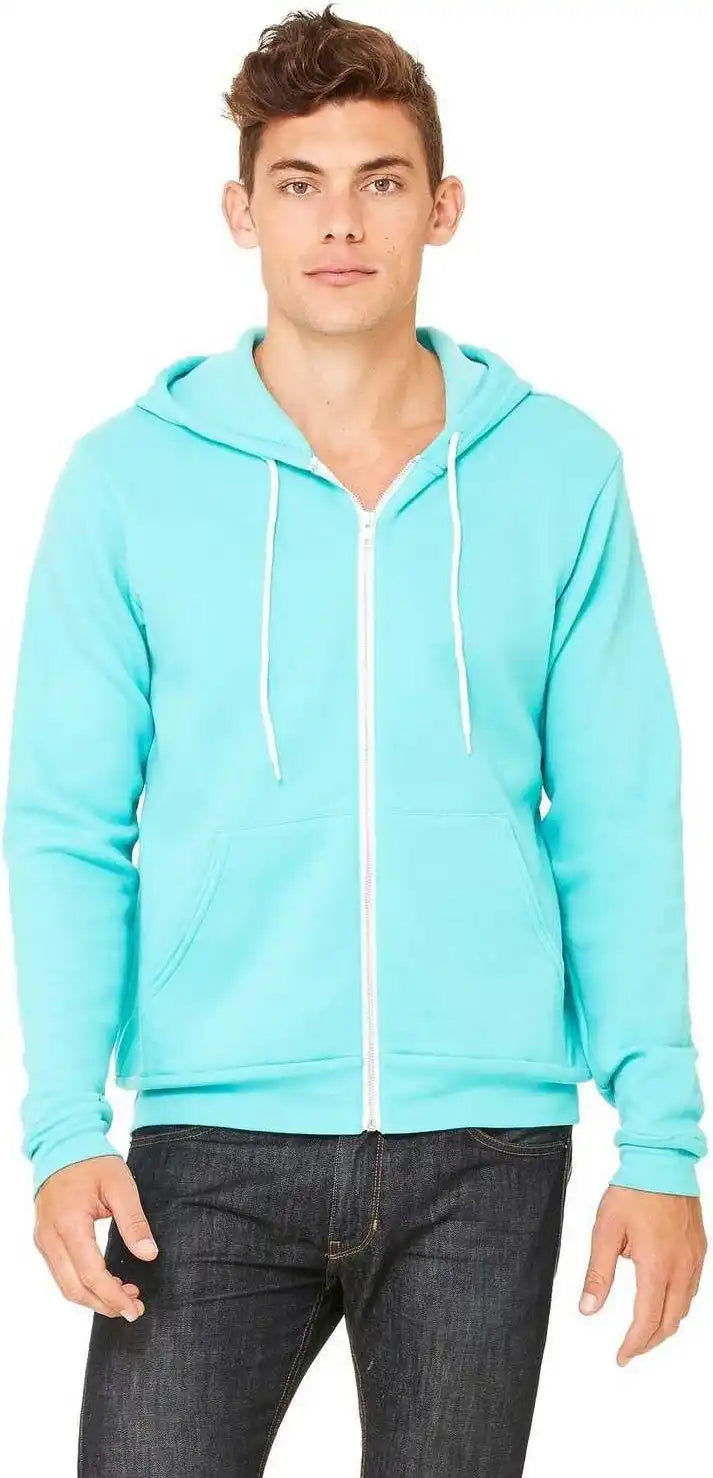 Bella + Canvas 3739 Unisex Sponge Fleece Full-zip Hoodie - Teal