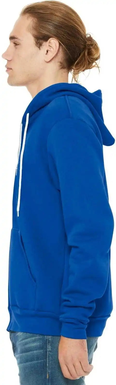 Bella + Canvas 3739 Unisex Sponge Fleece Full Zip Hoodie True Royal