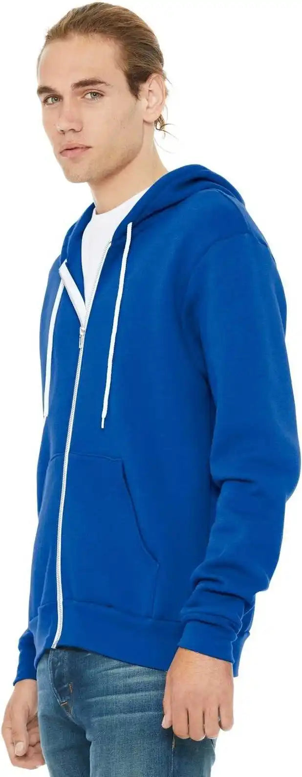 Bella + Canvas 3739 Unisex Sponge Fleece Full Zip Hoodie True Royal