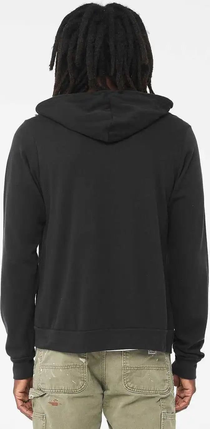 Bella + Canvas 3739 Unisex Sponge Fleece Full Zip Hoodie Vintage Black