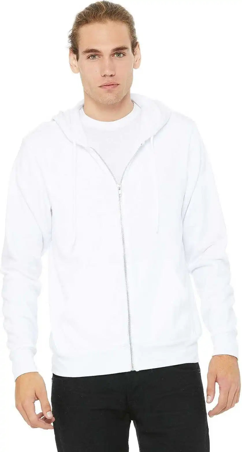 Bella + Canvas 3739 Unisex Sponge Fleece Full-zip Hoodie - White