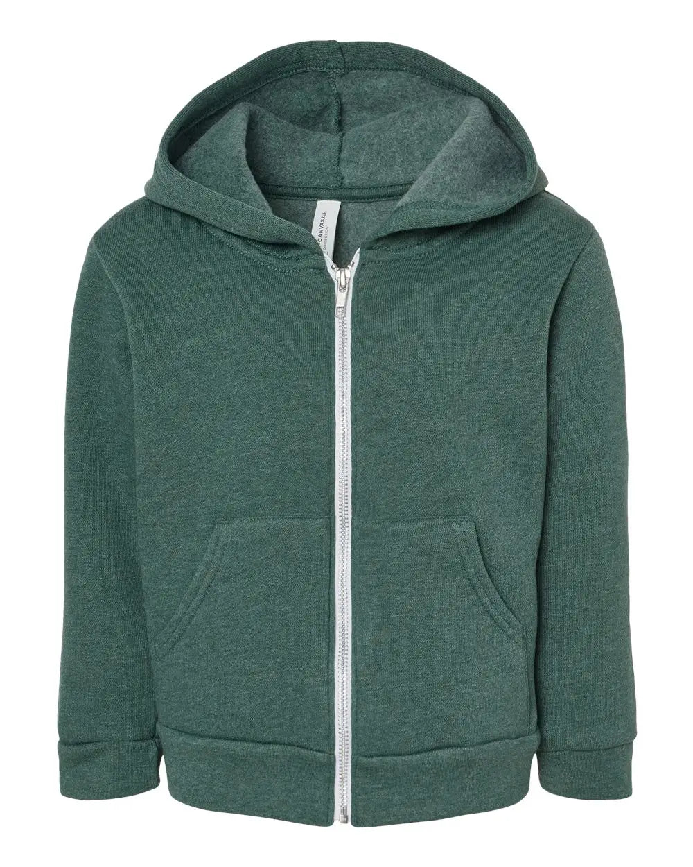 Bella + Canvas 3739t Toddler Sponge Fleece Full-zip Hoodie - Heather Forest - 4t