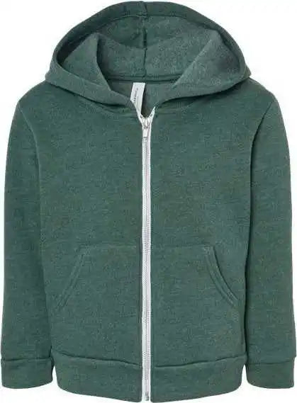 Bella + Canvas 3739t Toddler Sponge Fleece Full-zip Hoodie - Heather Forest