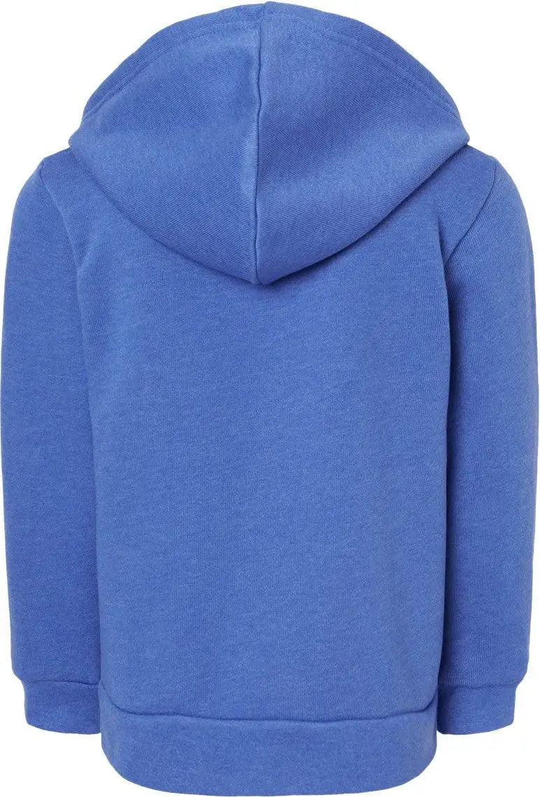 Bella + Canvas 3739t Toddler Sponge Fleece Full-zip Hoodie - Heather True Royal