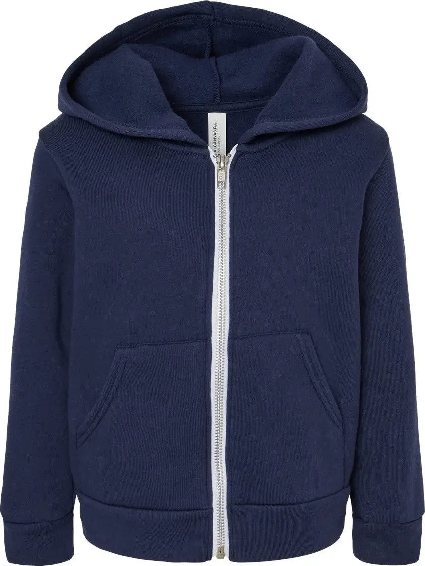 Bella + Canvas 3739t Toddler Sponge Fleece Full-zip Hoodie - Navy