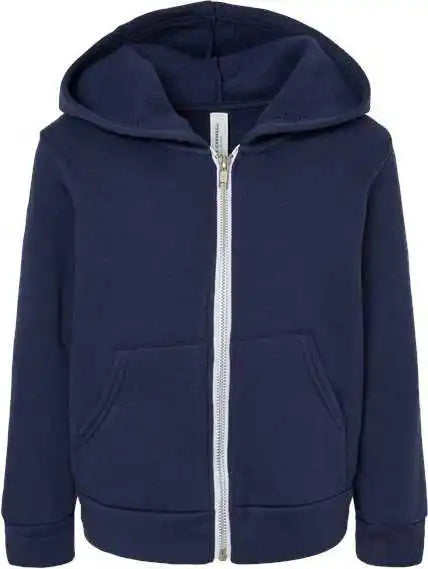 Bella + Canvas 3739t Toddler Sponge Fleece Full-zip Hoodie - Navy