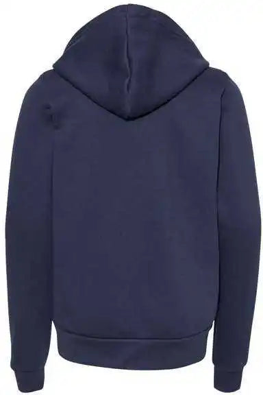 Bella + Canvas 3739y Youth Sponge Fleece Full Zip Hoodie Navy