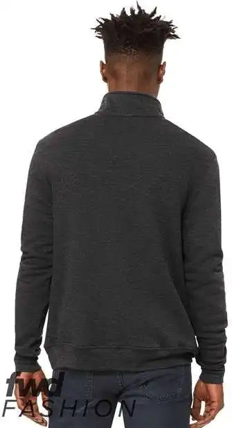 Bella + Canvas 3740 Fwd Fashion Unisex Quarter Zip Pullover Fleece - Dark Grey Heather