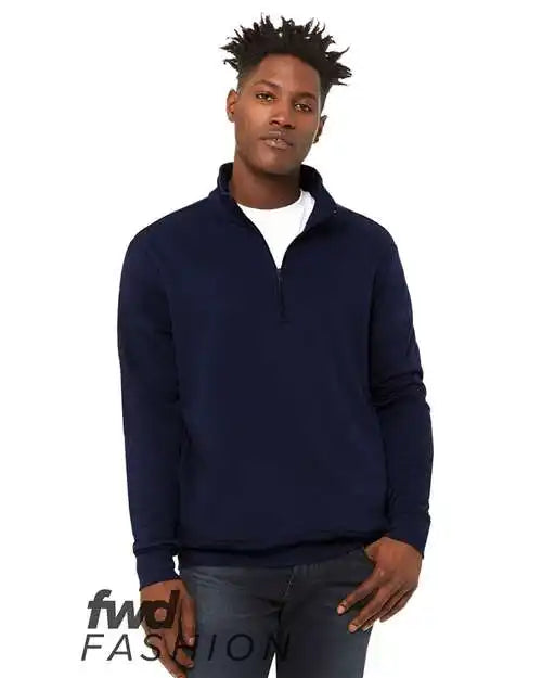 Bella + Canvas 3740 Fwd Fashion Unisex Quarter Zip Pullover Fleece Navy
