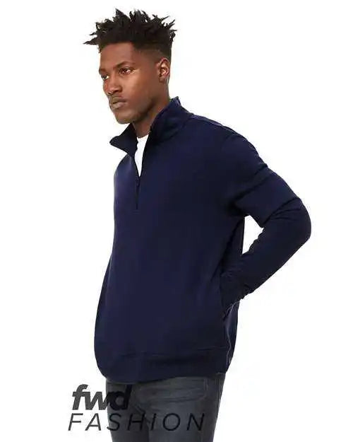 Bella + Canvas 3740 Fwd Fashion Unisex Quarter Zip Pullover Fleece Navy