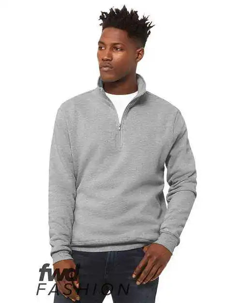 Bella + Canvas 3740 Fwd Fashion Unisex Quarter Zip Pullover Fleece - Athletic Heather