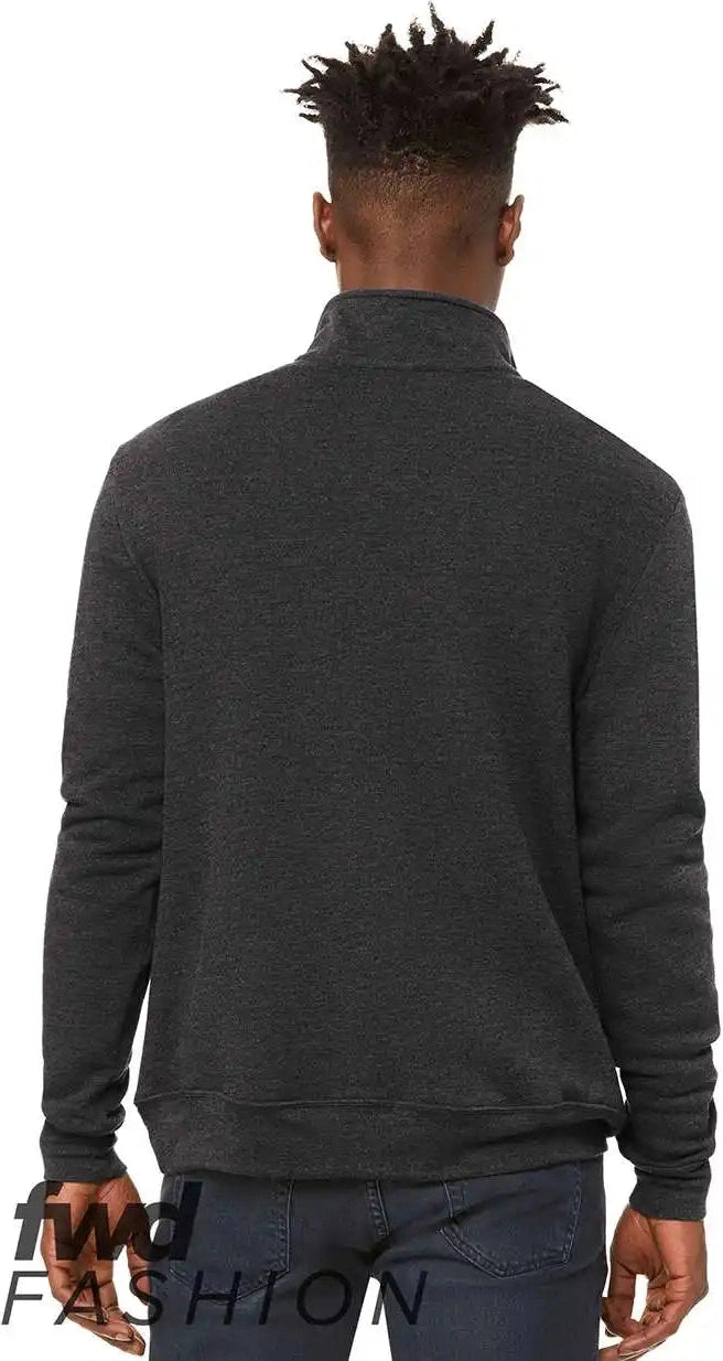 Bella + Canvas 3740c Fwd Fashion Quarter-zip Pullover Fleece - 3740 - Dark Grey Heather - m