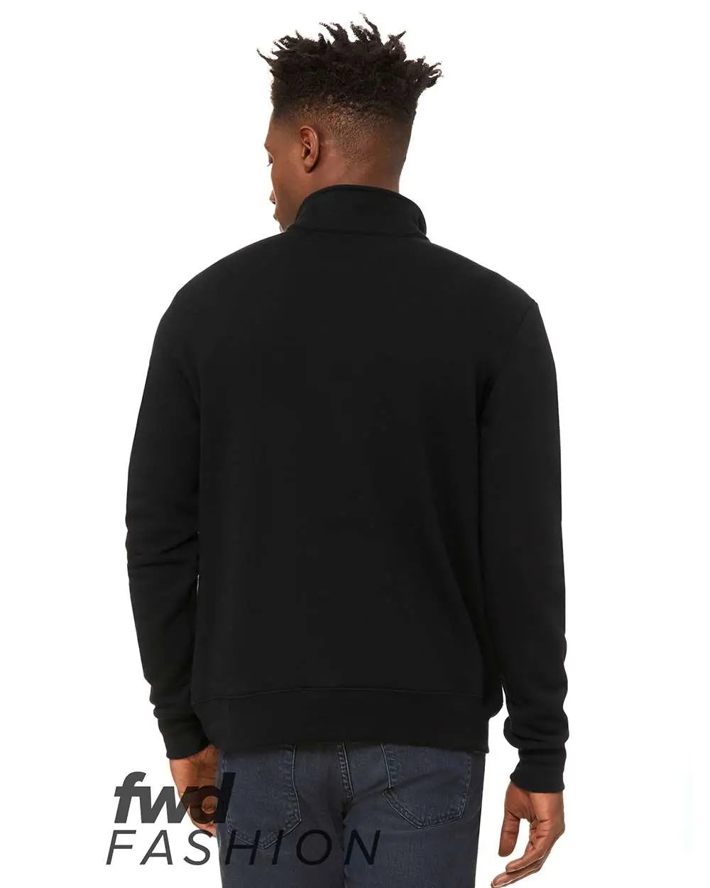 Bella + Canvas 3740c Fwd Fashion Quarter-zip Pullover Fleece - 3740 - Black