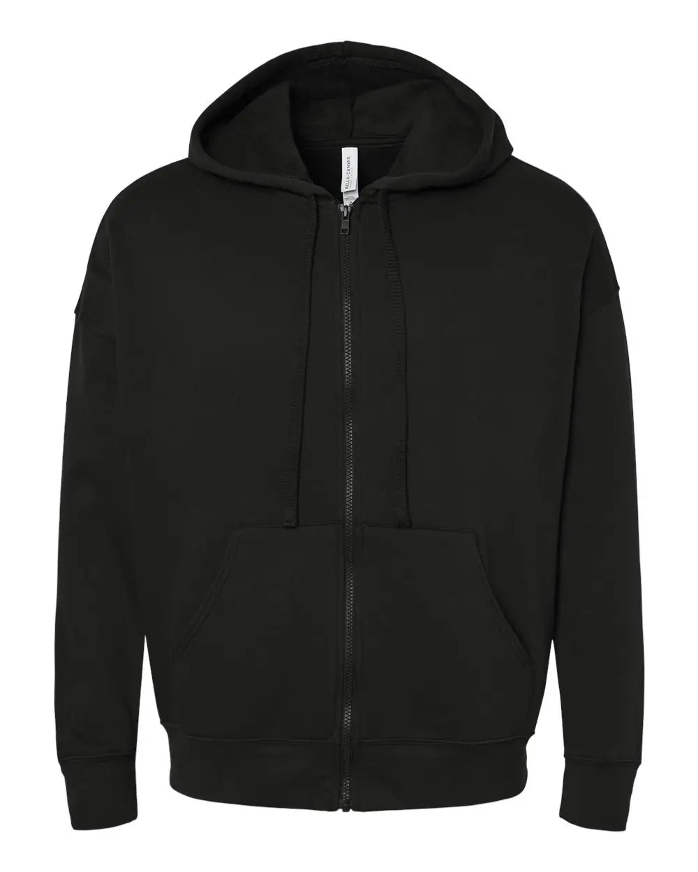 Bella + Canvas 3759 Sponge Fleece Dtm Full-zip Hoodie - Black