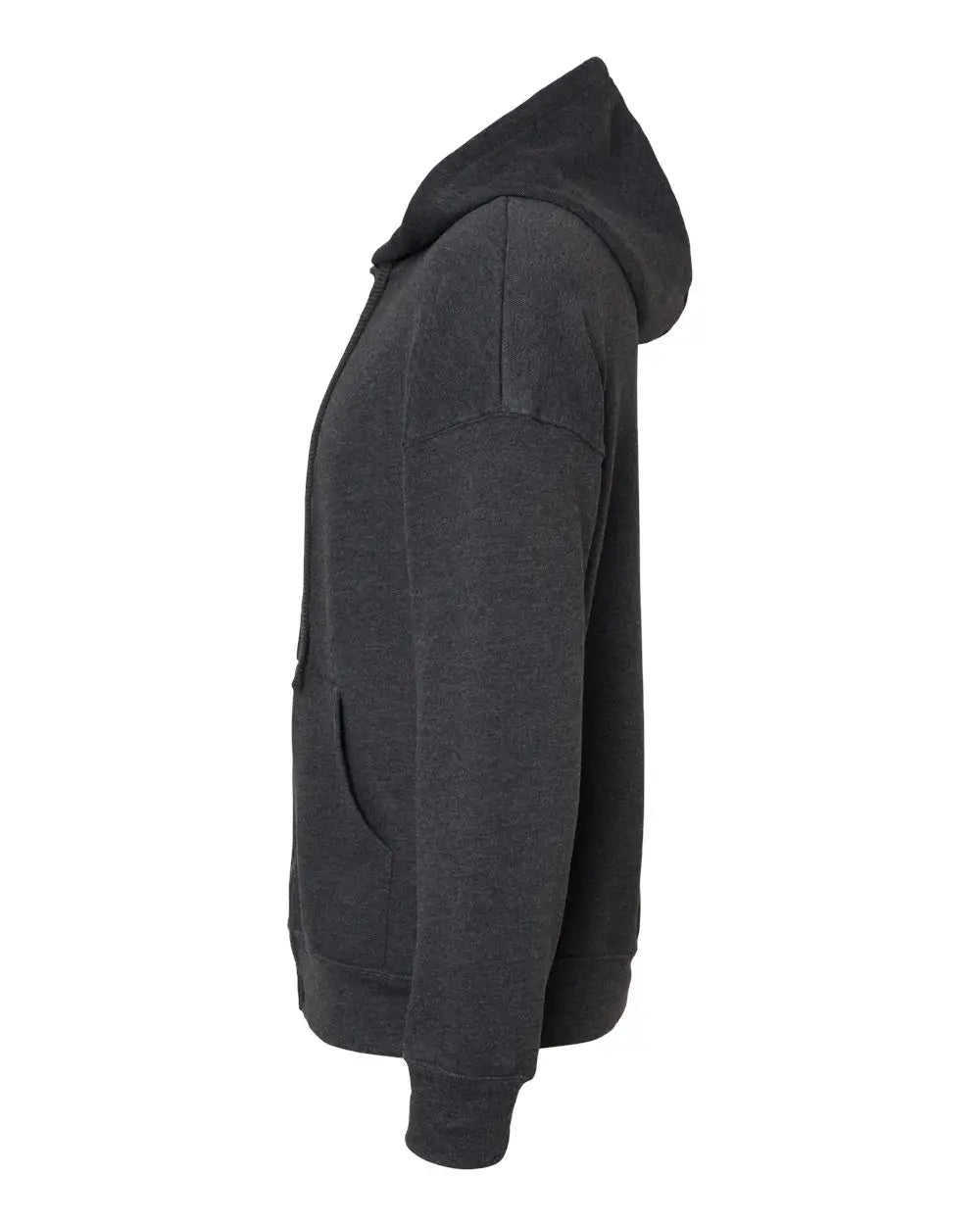 Bella + Canvas 3759 Sponge Fleece Dtm Full-zip Hoodie - Dark Grey Heather