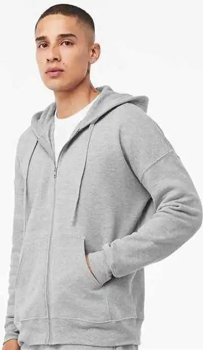 Bella + Canvas 3759 Unisex Sponge Fleece Dtm Full-zip Hoodie - Athletic Heather