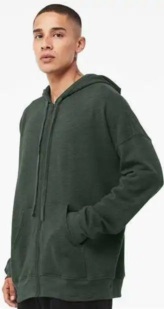 Bella + Canvas 3759 Unisex Sponge Fleece Dtm Full-zip Hoodie - Heather Forest