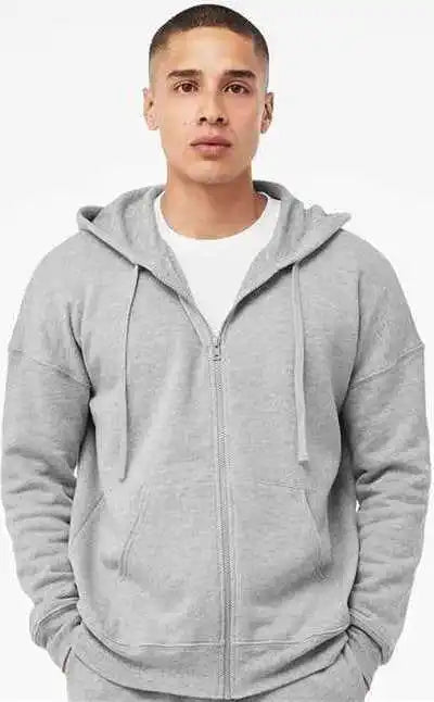 Bella + Canvas 3759 Unisex Sponge Fleece Dtm Full-zip Hoodie - Athletic Heather