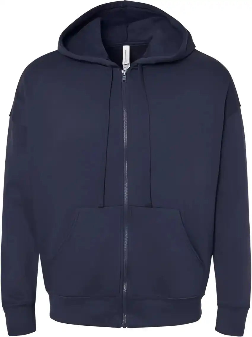 Bella + Canvas 3759 Unisex Sponge Fleece Dtm Full-zip Hoodie - Navy