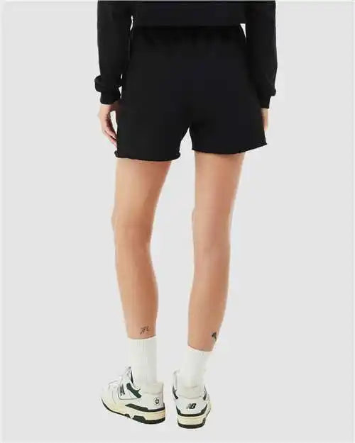 Bella + Canvas 3787 Women’s Cutoff Fleece Shorts Black