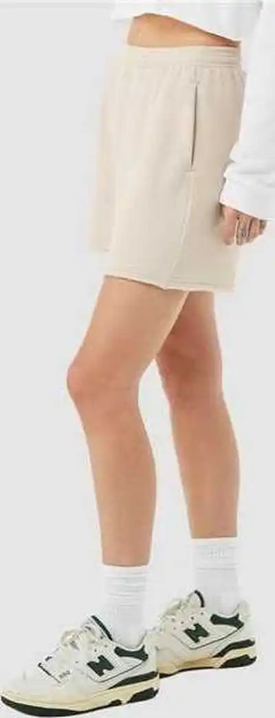 Bella + Canvas 3787 Women’s Cutoff Fleece Shorts - Heather Dust
