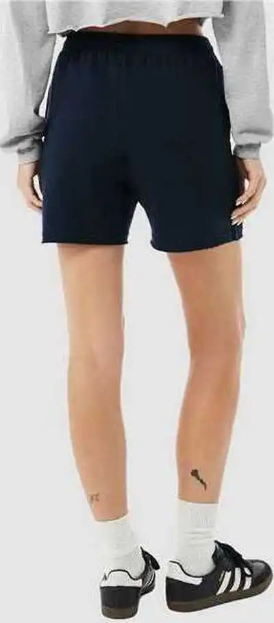 Bella + Canvas 3787 Women’s Cutoff Fleece Shorts Navy