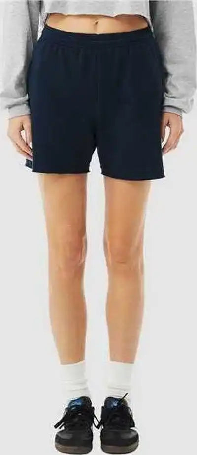 Bella + Canvas 3787 Women’s Cutoff Fleece Shorts Navy