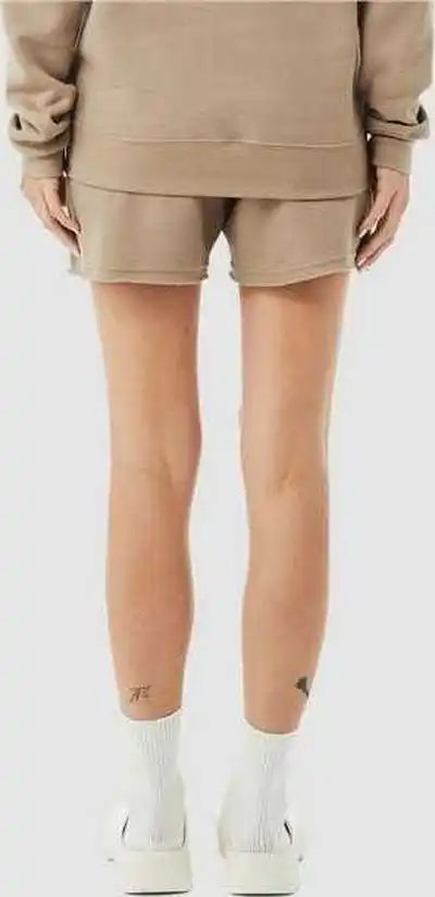 Bella + Canvas 3787 Women’s Cutoff Fleece Shorts Tan