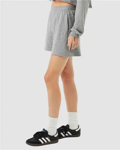 Bella + Canvas 3787c Women’s Cutoff Fleece Shorts - 3787 - Athletic Heather