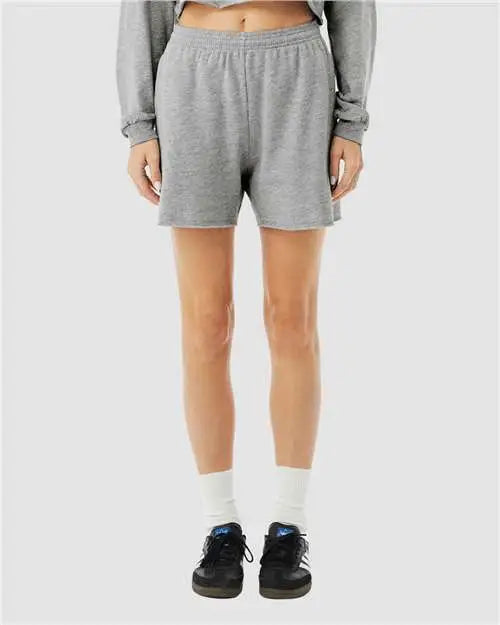 Bella + Canvas 3787c Women’s Cutoff Fleece Shorts - 3787 - Athletic Heather