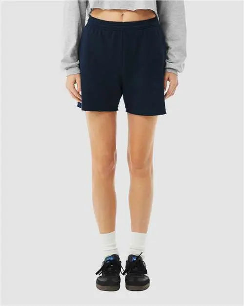 Bella + Canvas 3787c Women’s Cutoff Fleece Shorts - 3787 - Navy